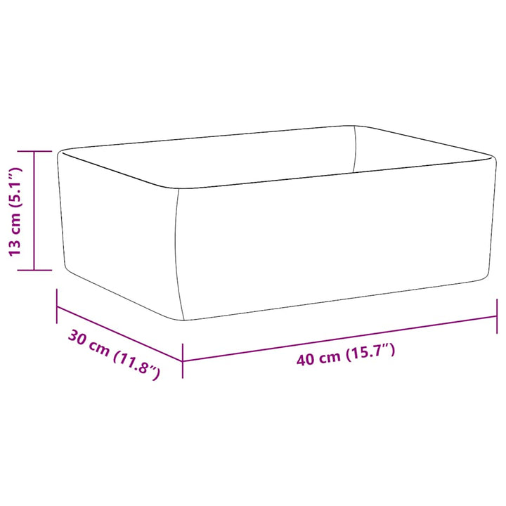 håndvask 40 x 30 x 13 cm keramik sort