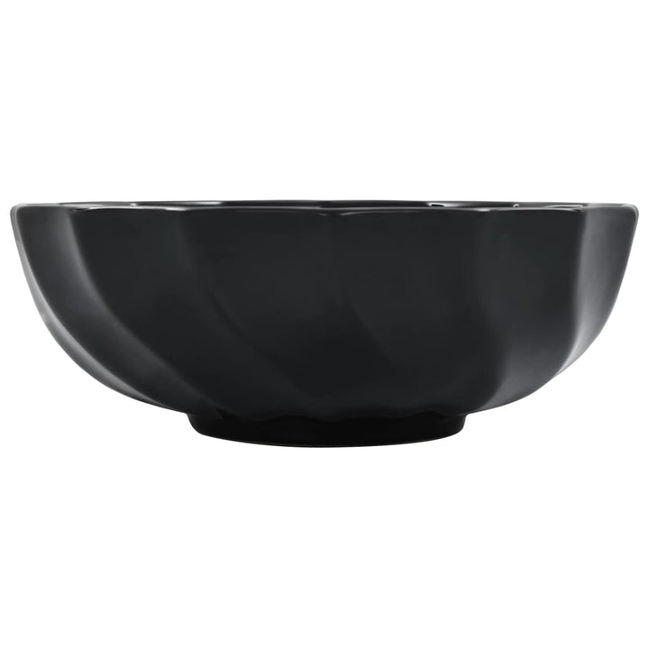 håndvask 46 x 17 cm keramik sort