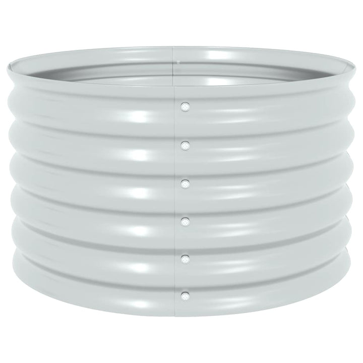 forhøjet plantekasse 80x80x44 cm galvaniseret stål sølvfarvet