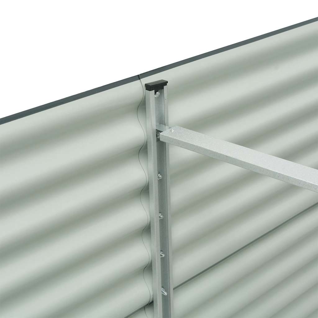 forhøjet plantekasse 400x80x81 cm galvaniseret stål grå
