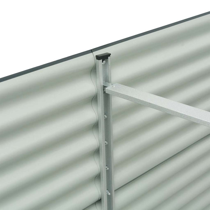 forhøjet plantekasse 400x80x81 cm galvaniseret stål grå