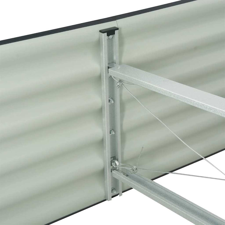forhøjet plantekasse 240x80x44 cm galvaniseret stål grå
