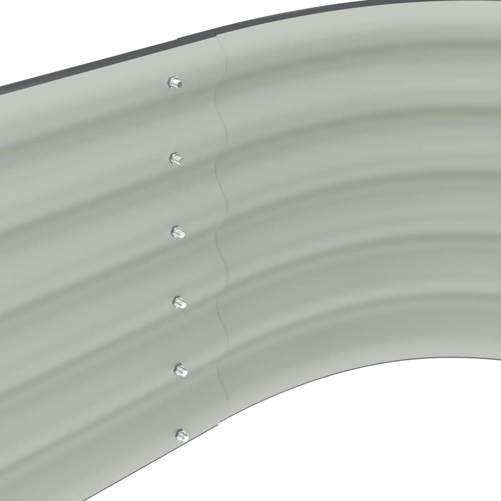 forhøjet plantekasse 240x80x44 cm galvaniseret stål grå
