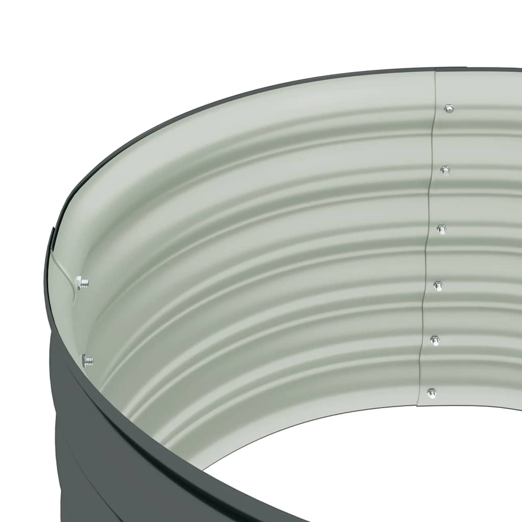 forhøjet plantekasse 80x80x44 cm galvaniseret stål grå