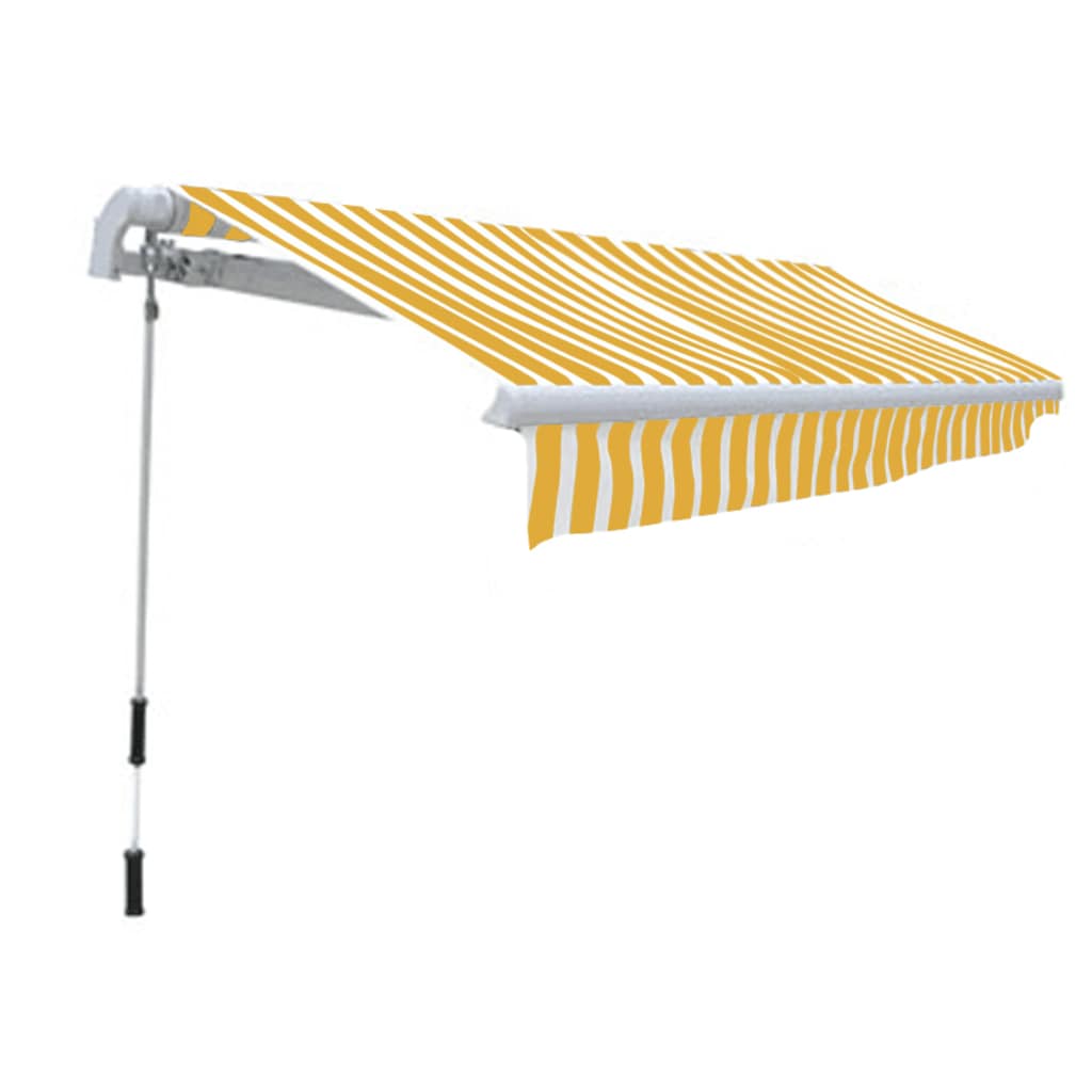 foldemarkise manuel betjening 300 cm gul/hvid