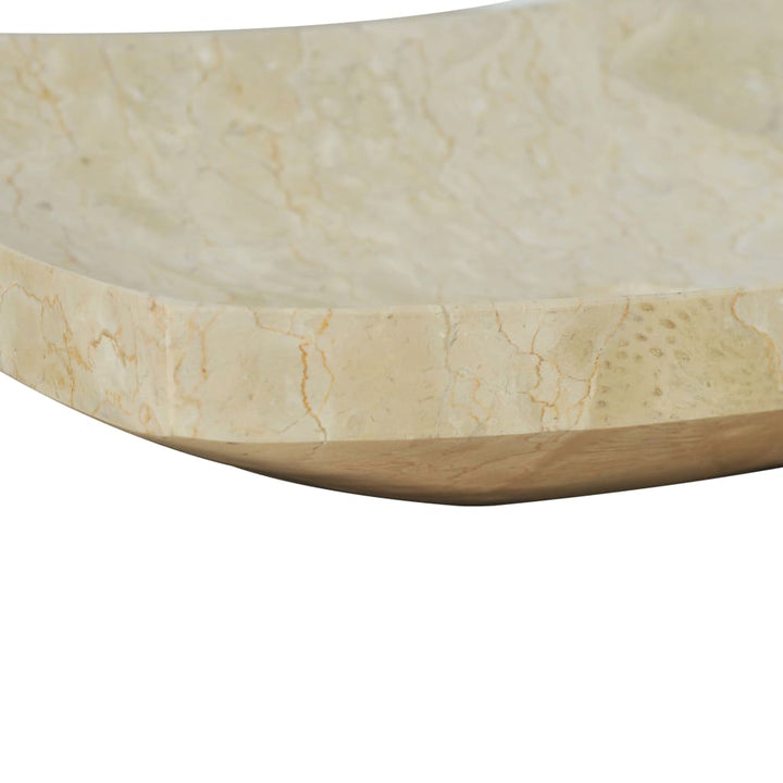 håndvask 50 x 35 x 12 cm marmor cremefarvet