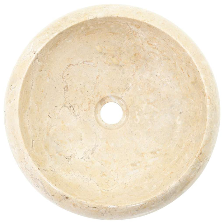 håndvask 40x12 cm marmor cremefarvet