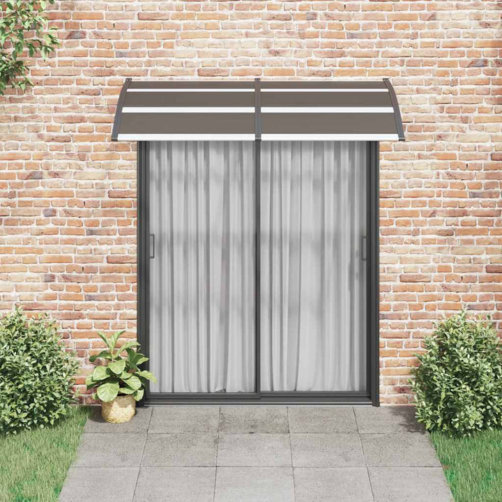 dørbaldakin 200x100 cm polycarbonat sort