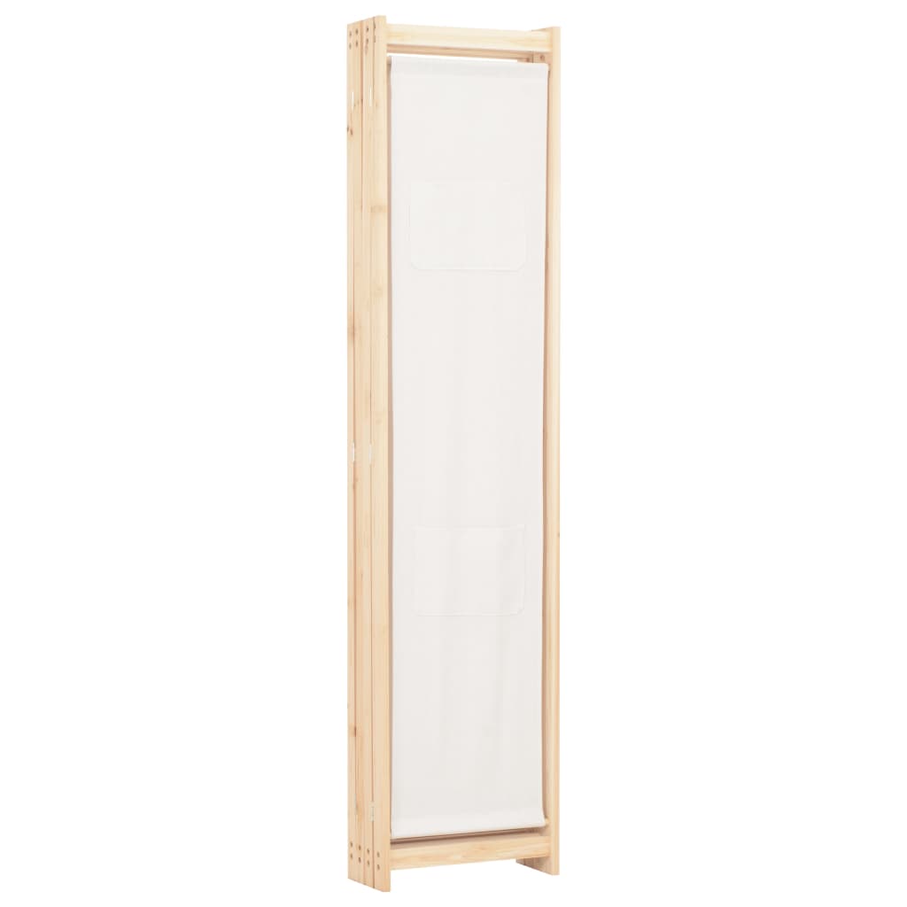 4-panels rumdeler 160 x 170 x 4 cm stof cremefarvet