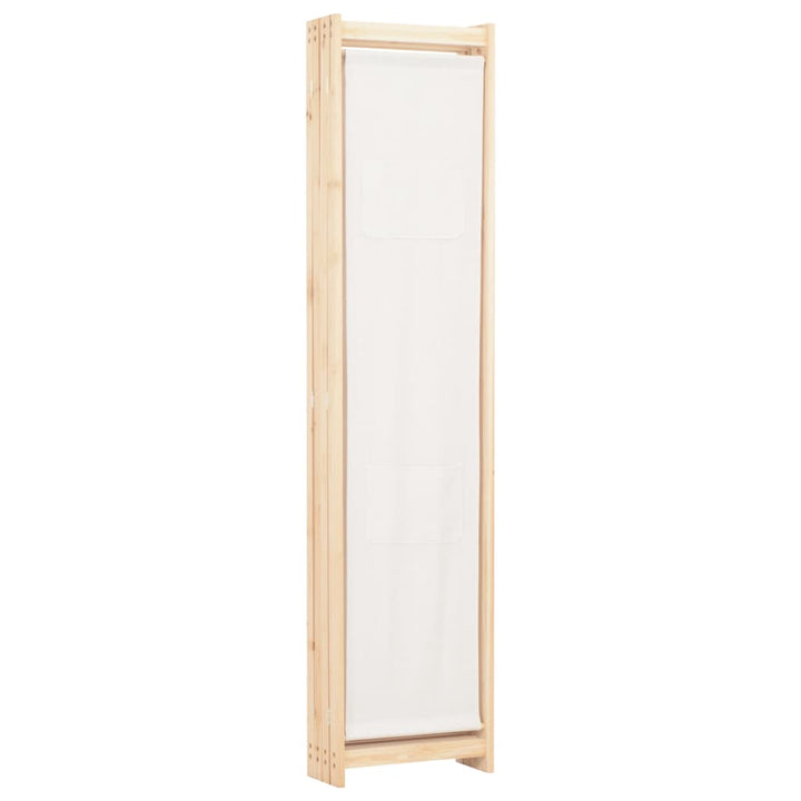 4-panels rumdeler 160 x 170 x 4 cm stof cremefarvet