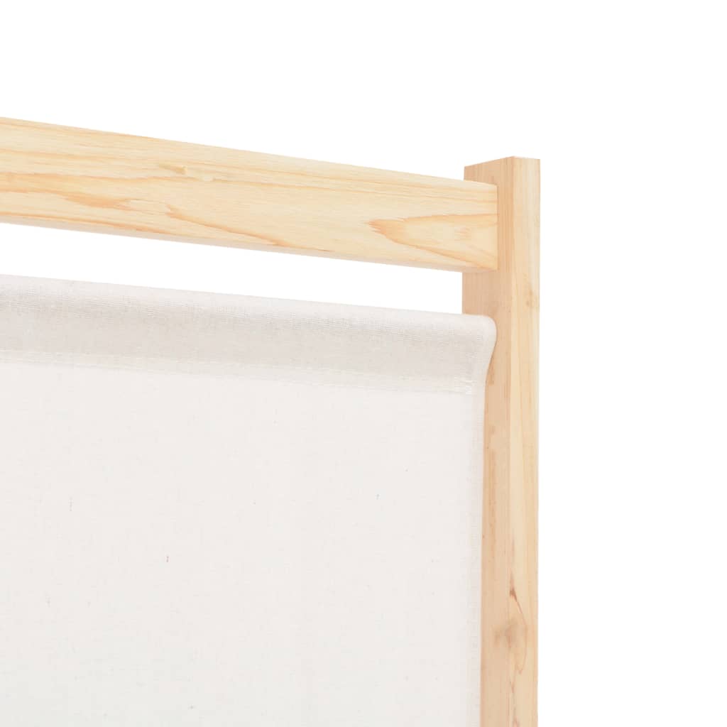 4-panels rumdeler 160 x 170 x 4 cm stof cremefarvet