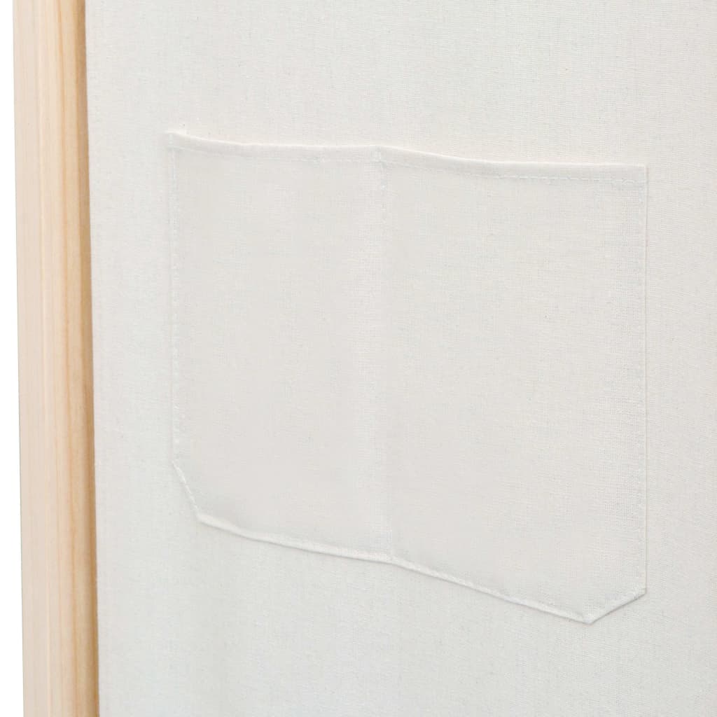 4-panels rumdeler 160 x 170 x 4 cm stof cremefarvet