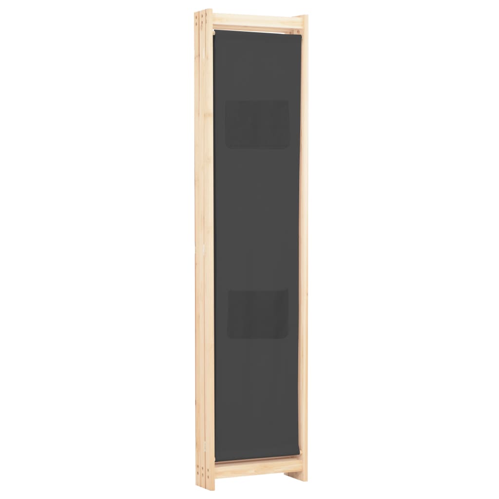 3-panels rumdeler 120 x 170 x 4 cm stof grå