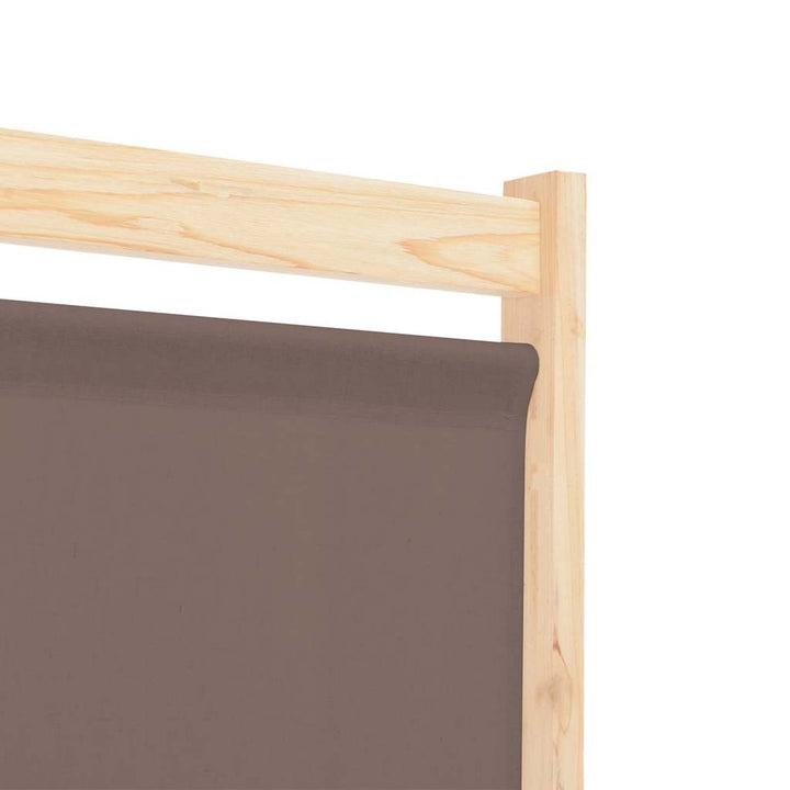5-panels rumdeler 200 x 170 x 4 cm stof brun