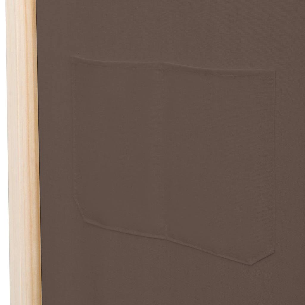 5-panels rumdeler 200 x 170 x 4 cm stof brun
