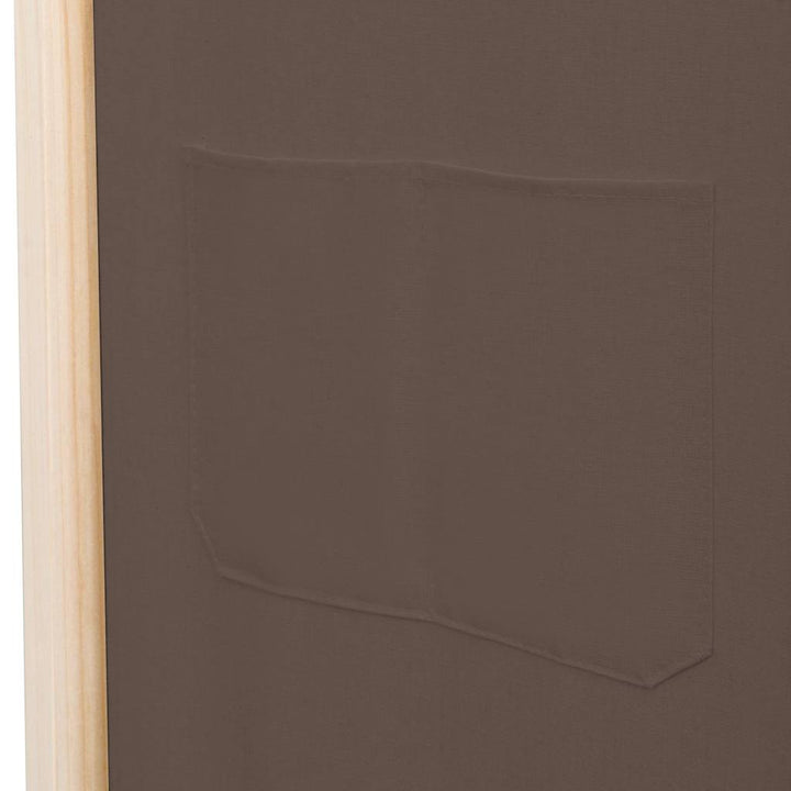 5-panels rumdeler 200 x 170 x 4 cm stof brun