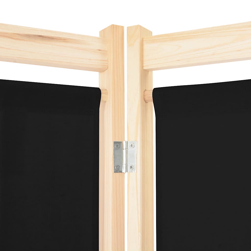 4-panels rumdeler 160 x 170 x 4 cm stof sort