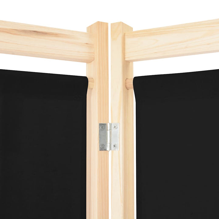 4-panels rumdeler 160 x 170 x 4 cm stof sort