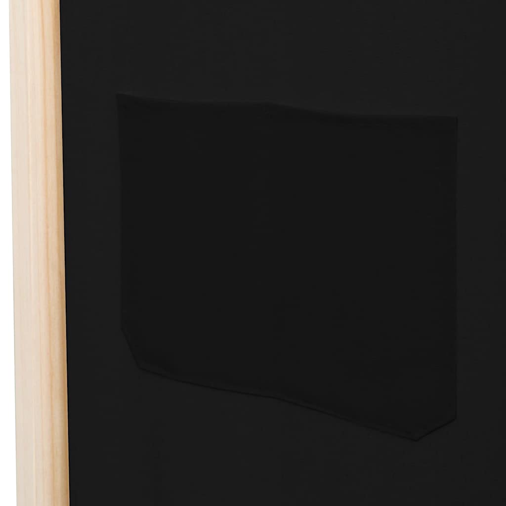 5-panels rumdeler 200 x 170 x 4 cm stof sort