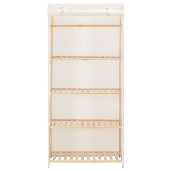 klædeskab 79x40x170 cm stof hvid