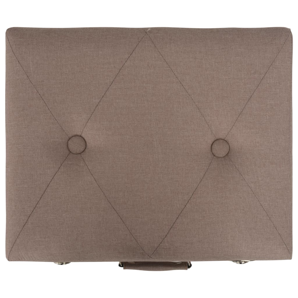 opbevaringstaburet stof 40 cm brun