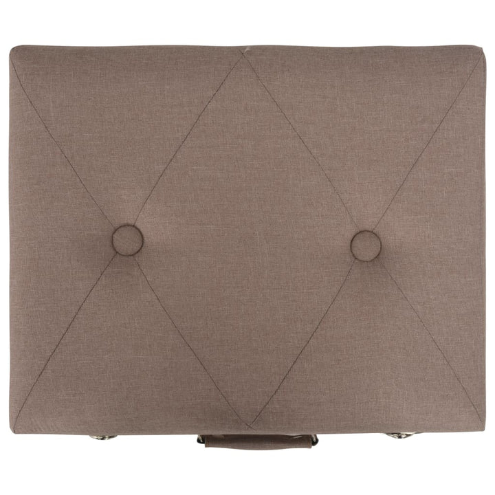 opbevaringstaburet stof 40 cm brun