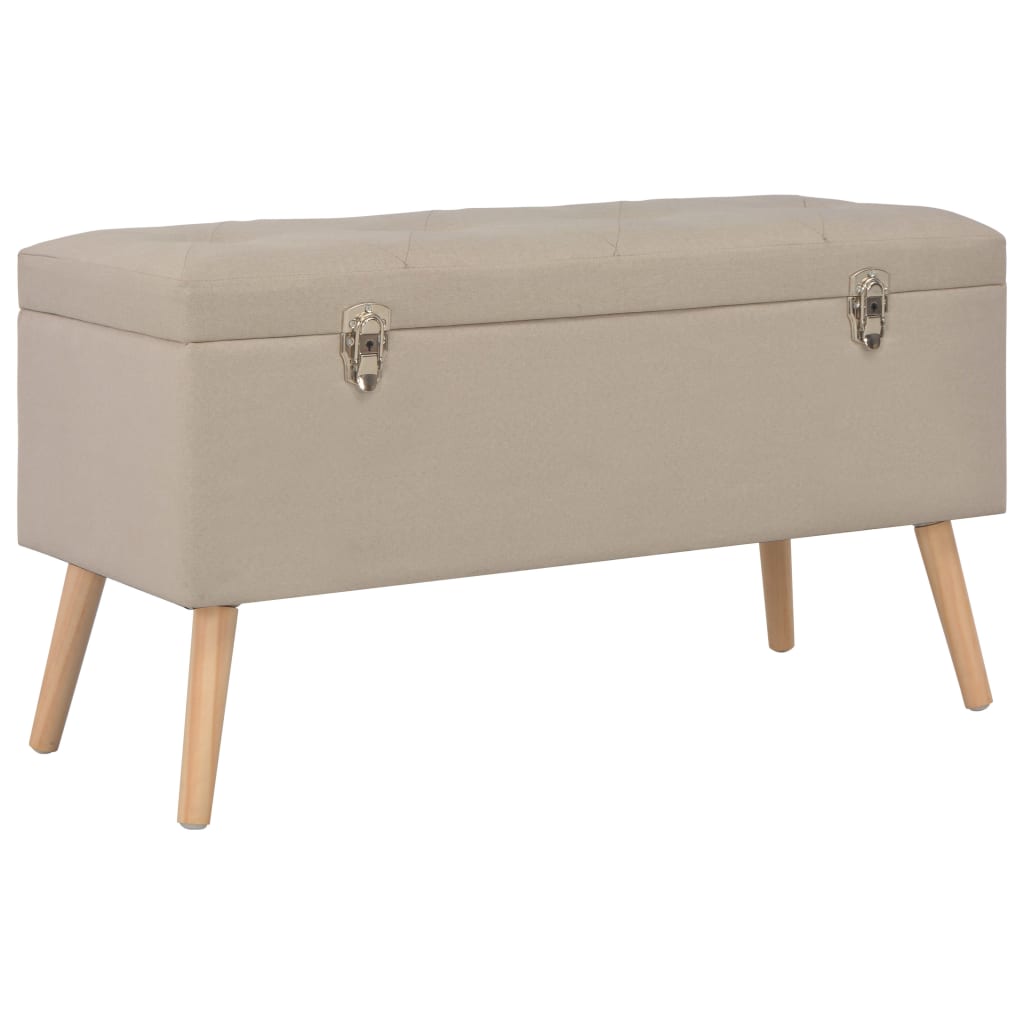 opbevaringstaburetter 3 stk. stof beige