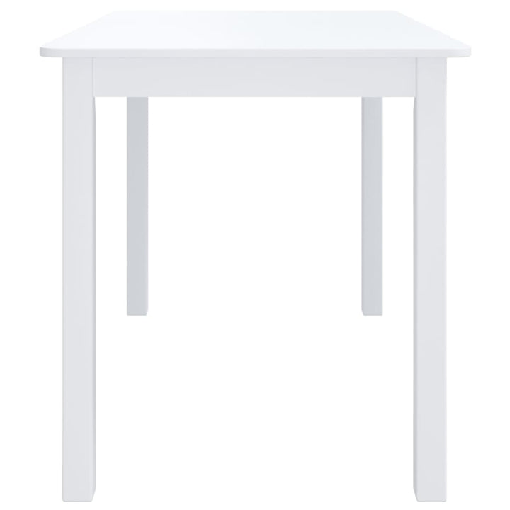 spisebord 114 x 71 x 75 cm massivt gummitræ hvid