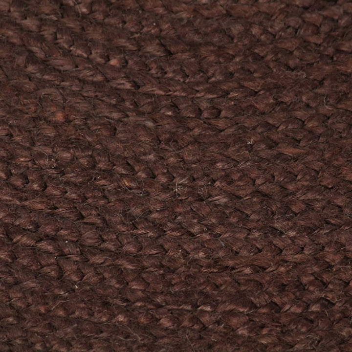 håndlavet tæppe jute rund 90 cm brun