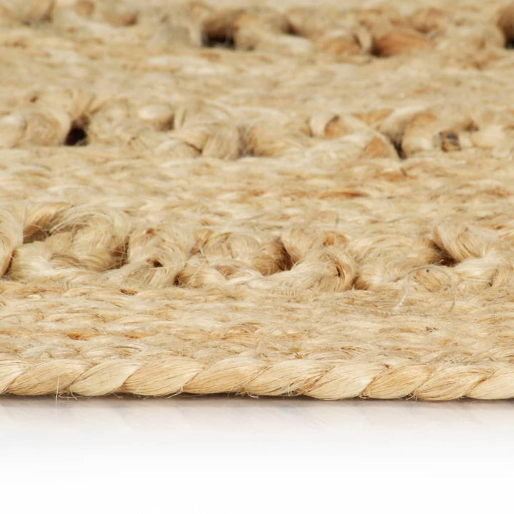 håndlavet tæppe flettet jute 90 cm