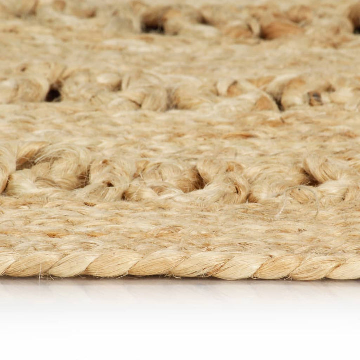 håndlavet tæppe flettet jute 120 cm