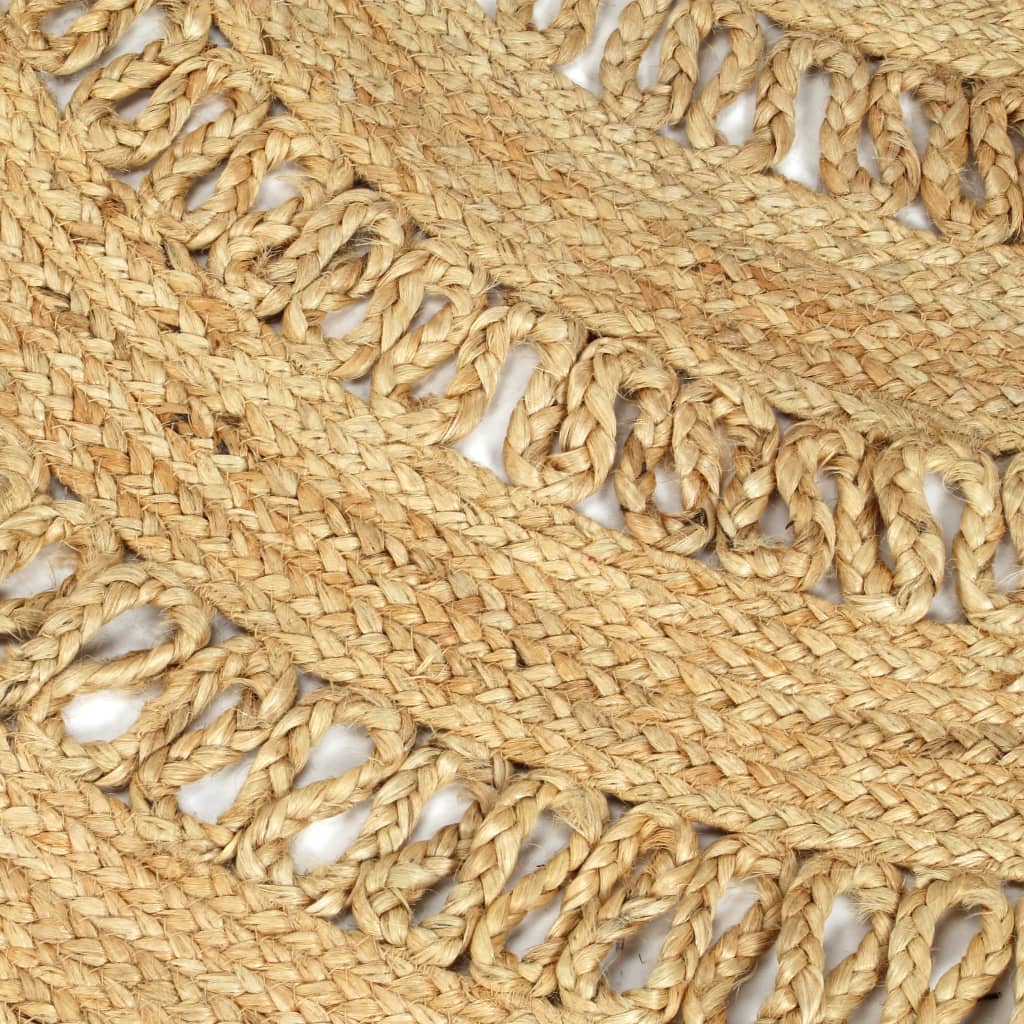håndlavet tæppe flettet jute 150 cm