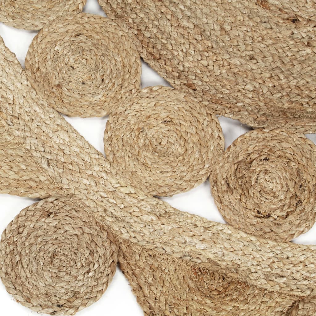 håndlavet tæppe flettet jute 120 cm