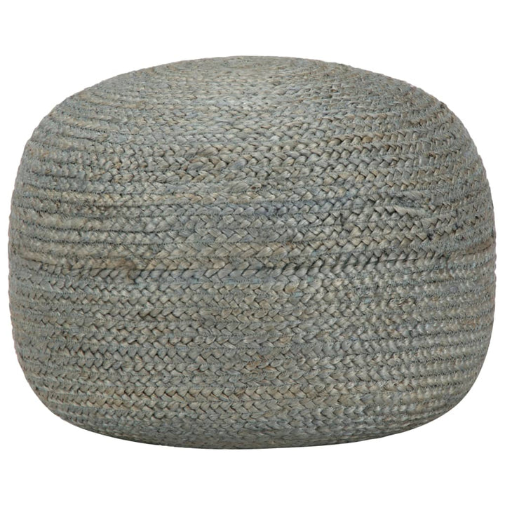 håndlavet puf 45 x 30 cm jute olivengrøn