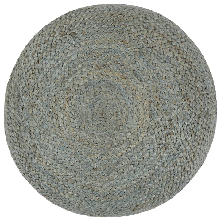 håndlavet puf 45 x 30 cm jute olivengrøn