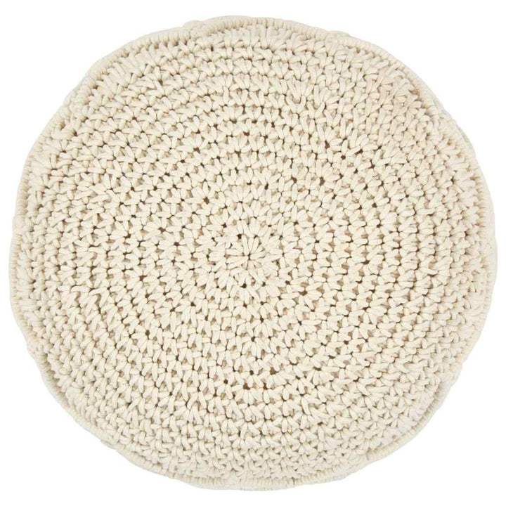 håndlavet macramépuf 45x30 cm bomuld