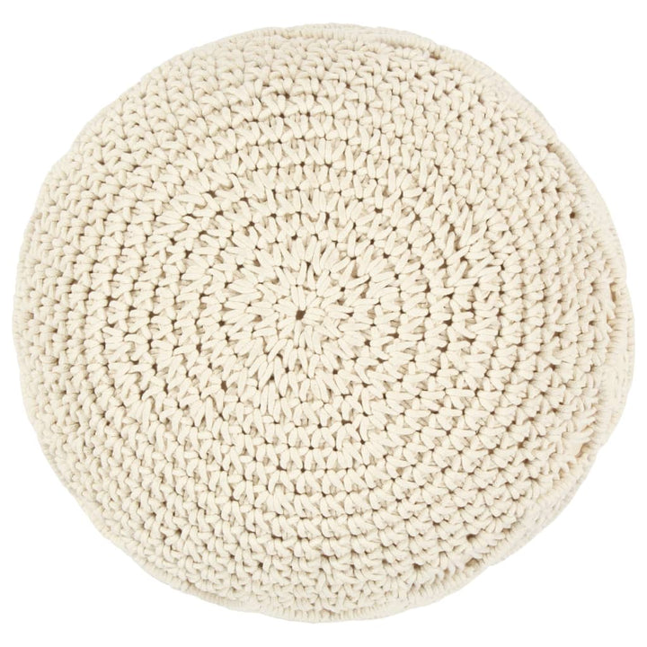 håndlavet macramépuf 45x30 cm bomuld