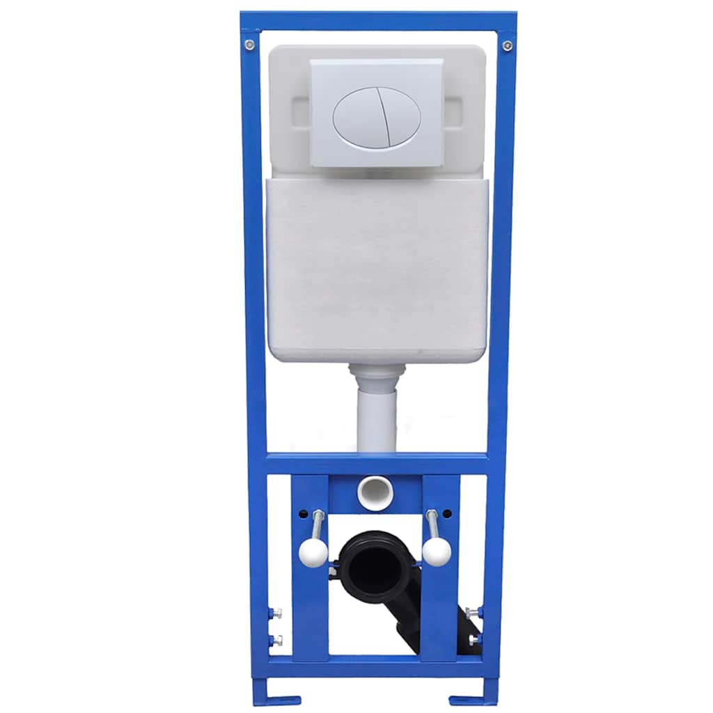 væghængt toilet med skjult cisterne keramik sort