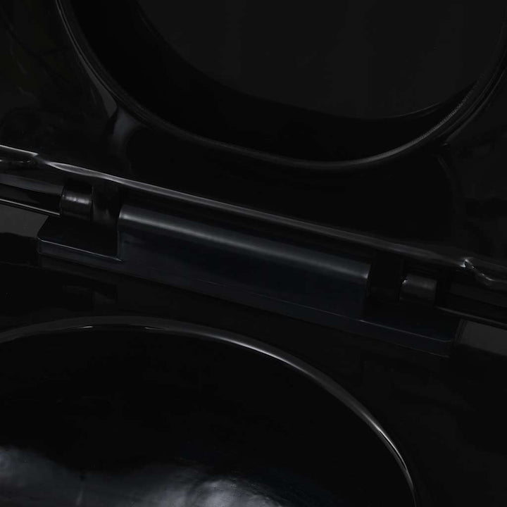 væghængt toilet med skjult cisterne keramik sort