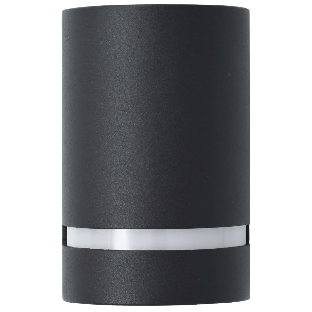 udendørs væglamper 2 stk. 35 W halvrund sort