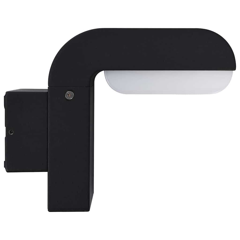udendørs LED-væglampe 9 W oval sort