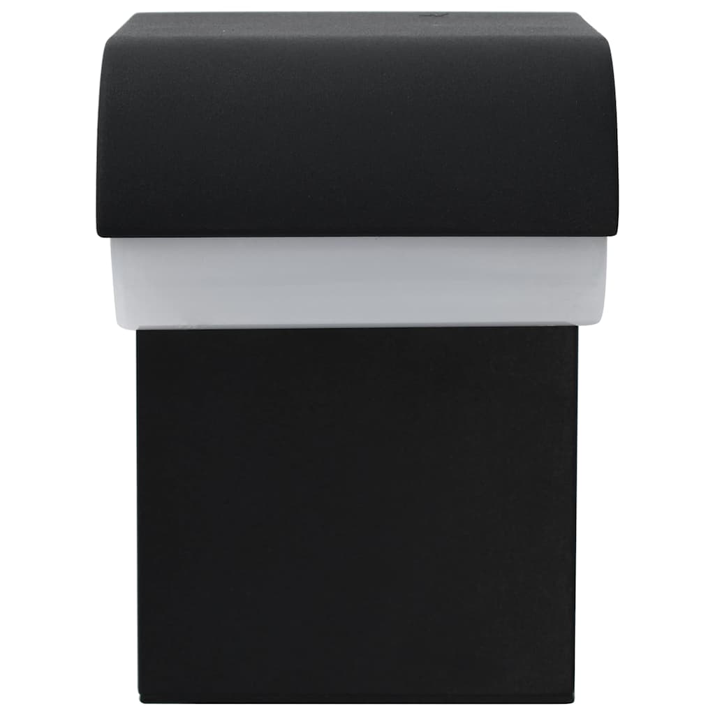 udendørs LED-væglampe 9 W oval sort