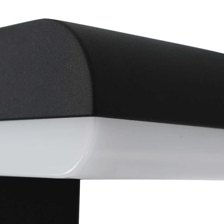udendørs LED-væglampe 9 W oval sort