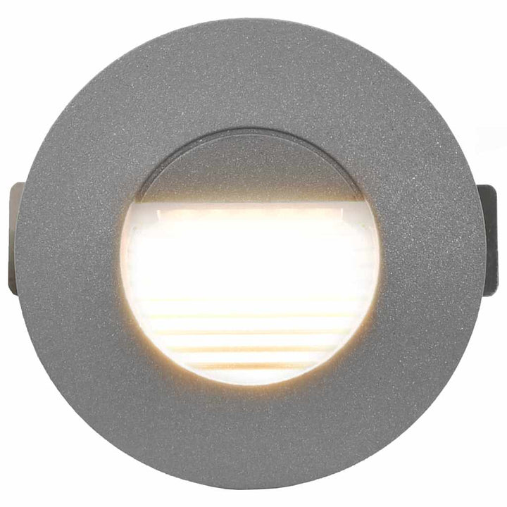 udendørs LED-væglamper 6 stk. 2 W rund sølvfarvet