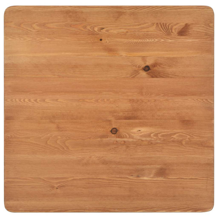 barbord 60x60x108 cm massivt fyrretræ og stål sort
