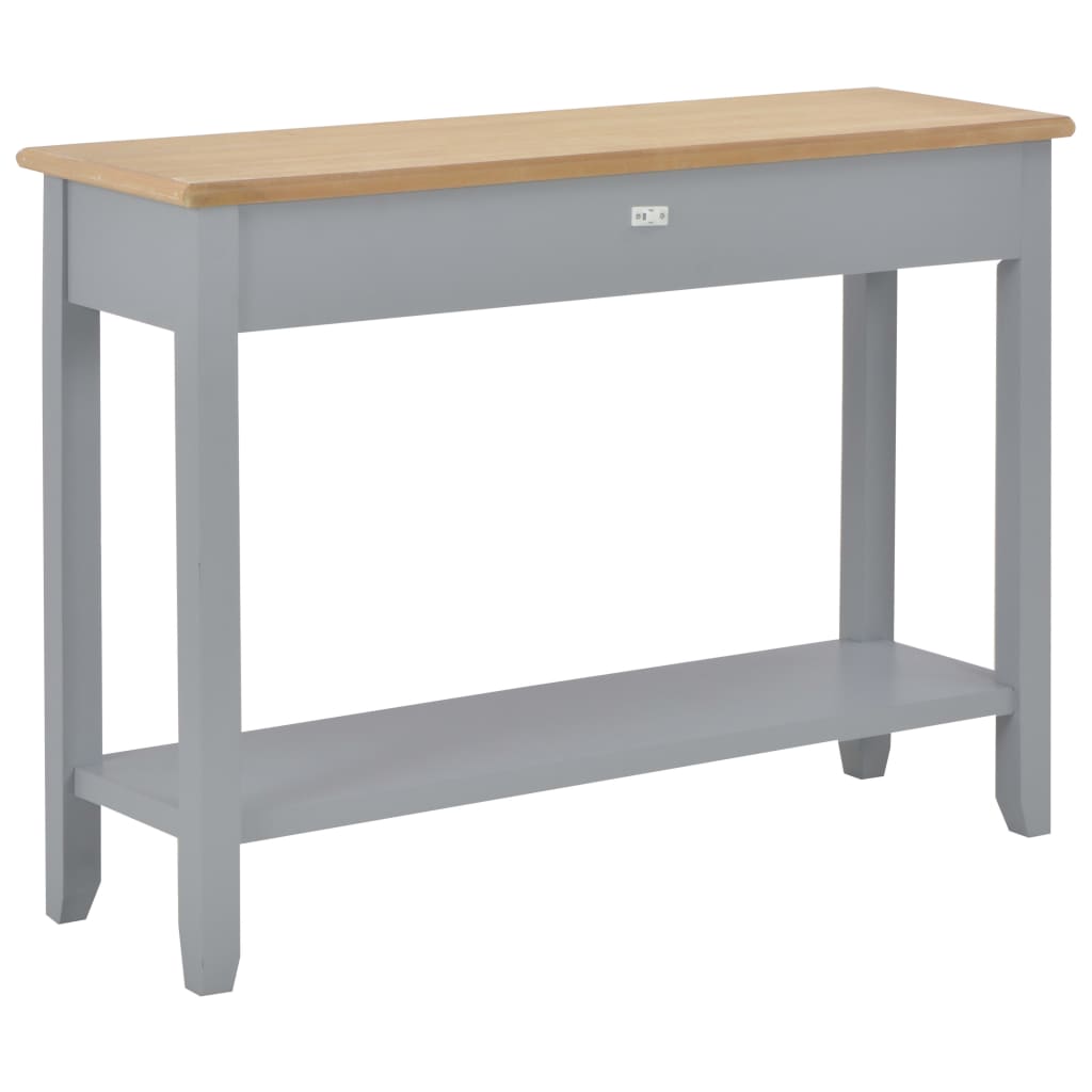 konsolbord 110 x 35 x 80 cm træ grå