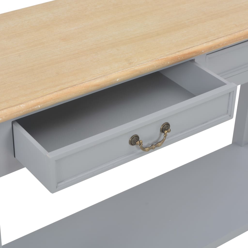 konsolbord 110 x 35 x 80 cm træ grå