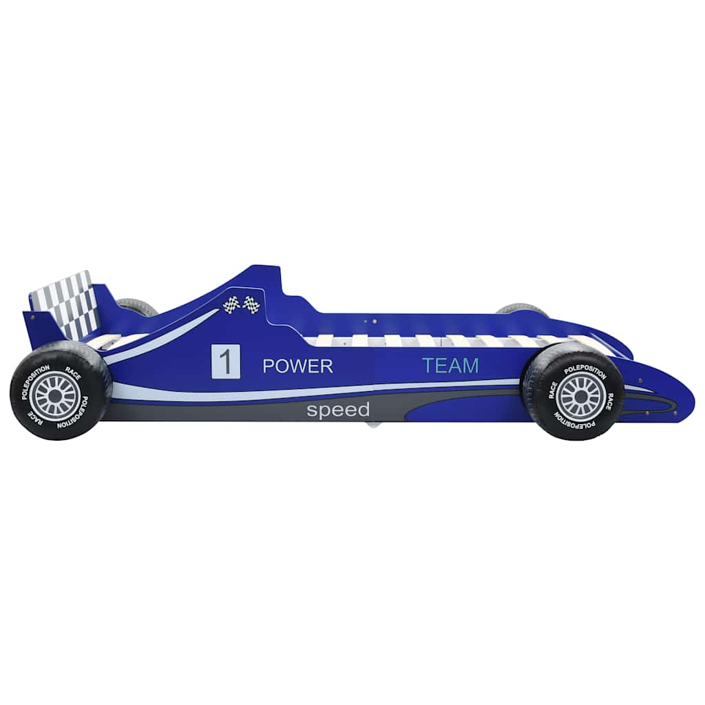 racerbilseng til børn 90 x 200 cm blå