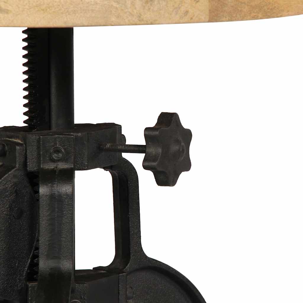 sidebord 45 x (45-62) cm massivt mangotræ og støbejern