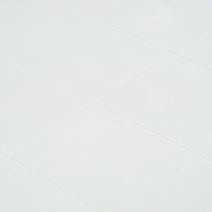havebord 220x90x72 cm plastik rattan-look hvid